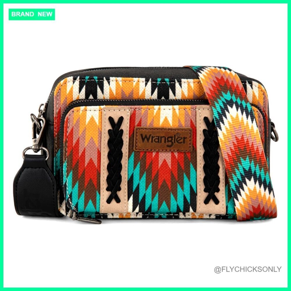 Multi Pocket Crossbody Bag Adjustable Strap Lightweight Travel Purse
